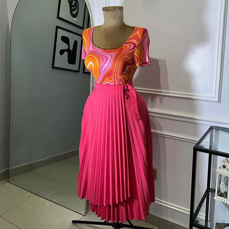 Jupe Longue Asymétrique à Lacets