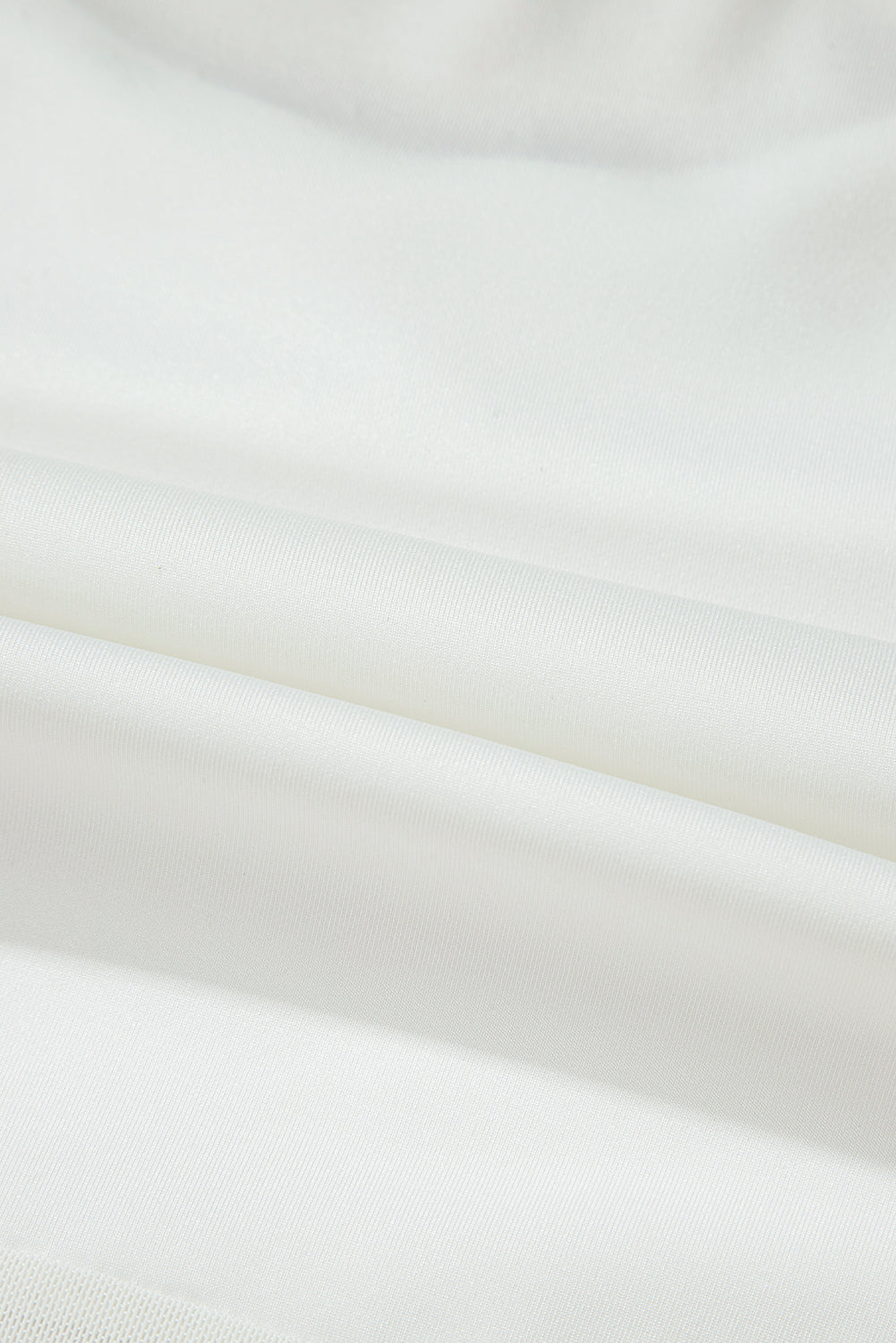 Body Blanc à Manches Longues avec Empiècements en Mesh