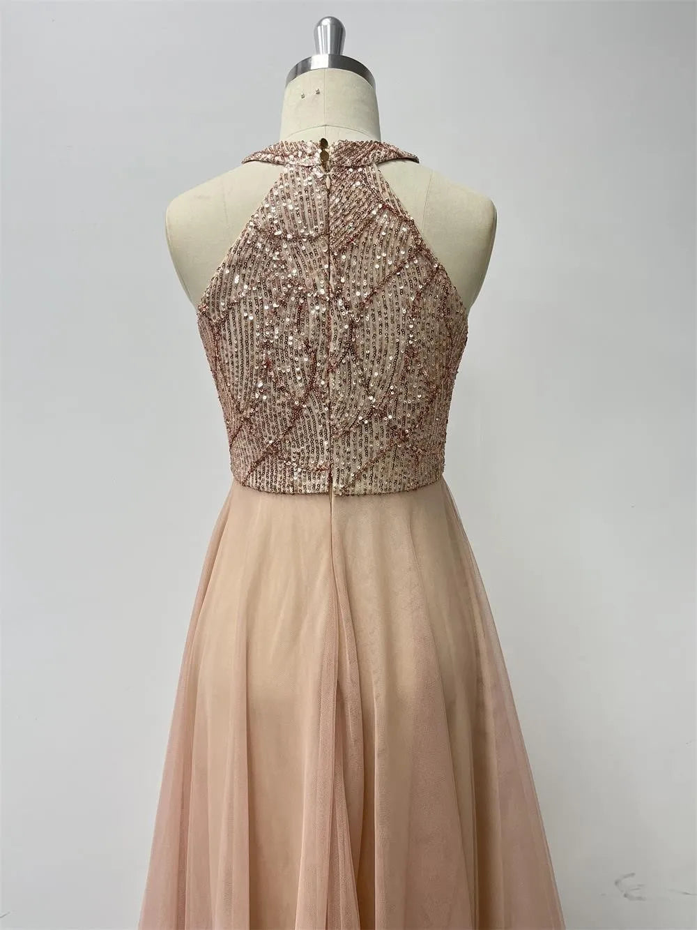Robe soirée sans manches à sequins, Renée Fashion