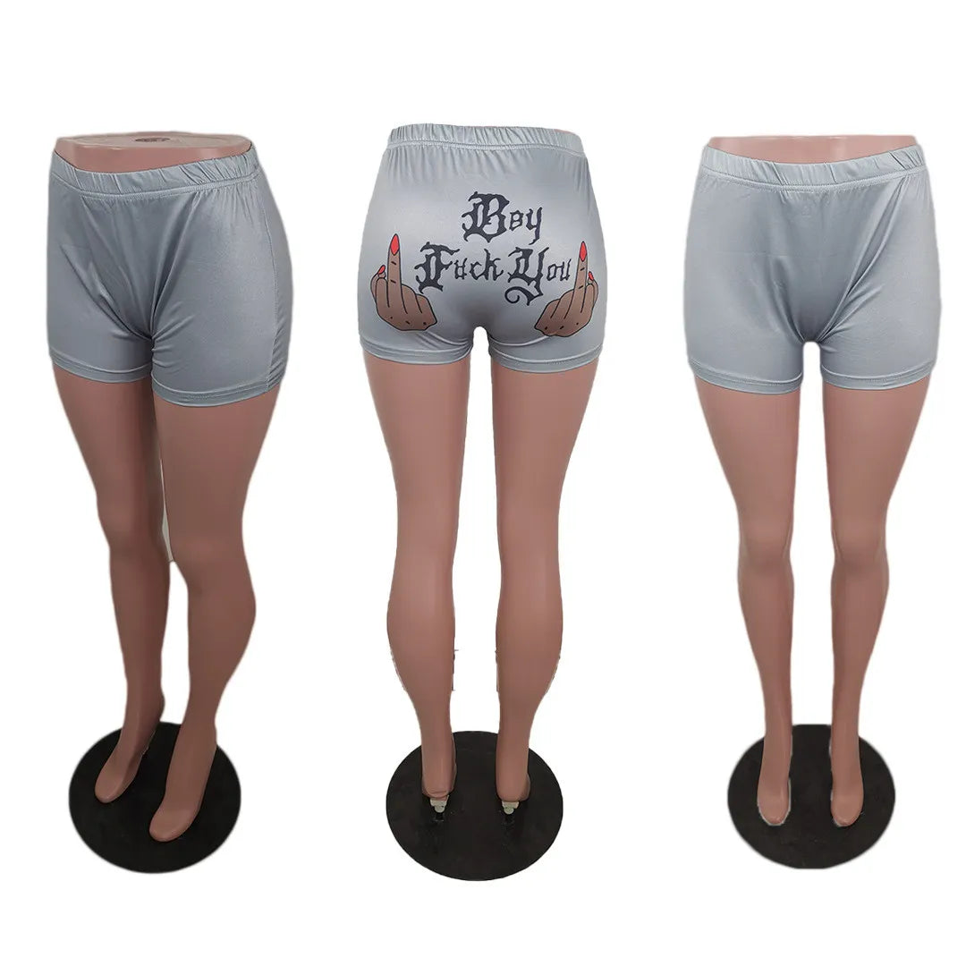 Shorts Sexy à Imprimé Uni