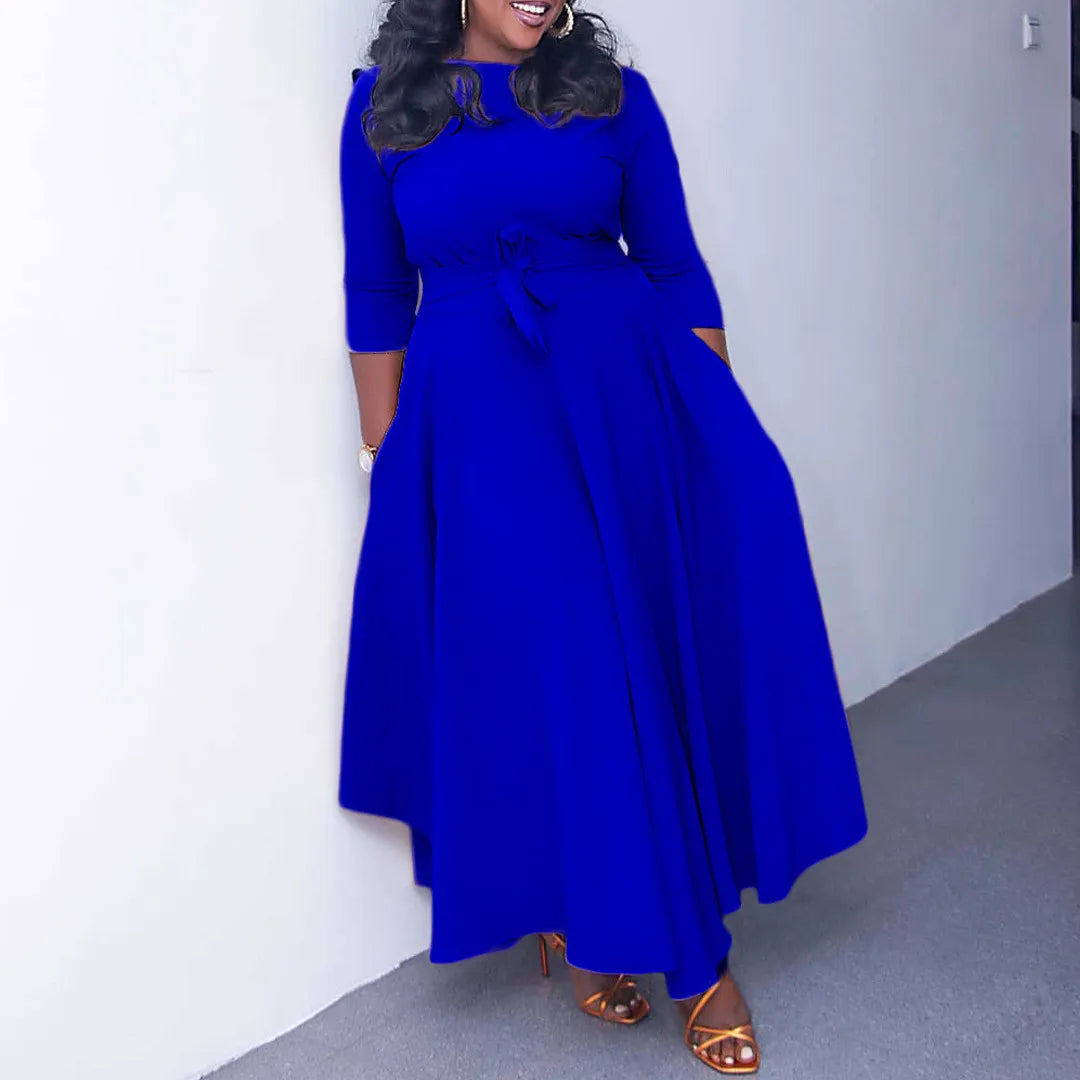 Robe Mi-longue Chic Unie pour Femmes
