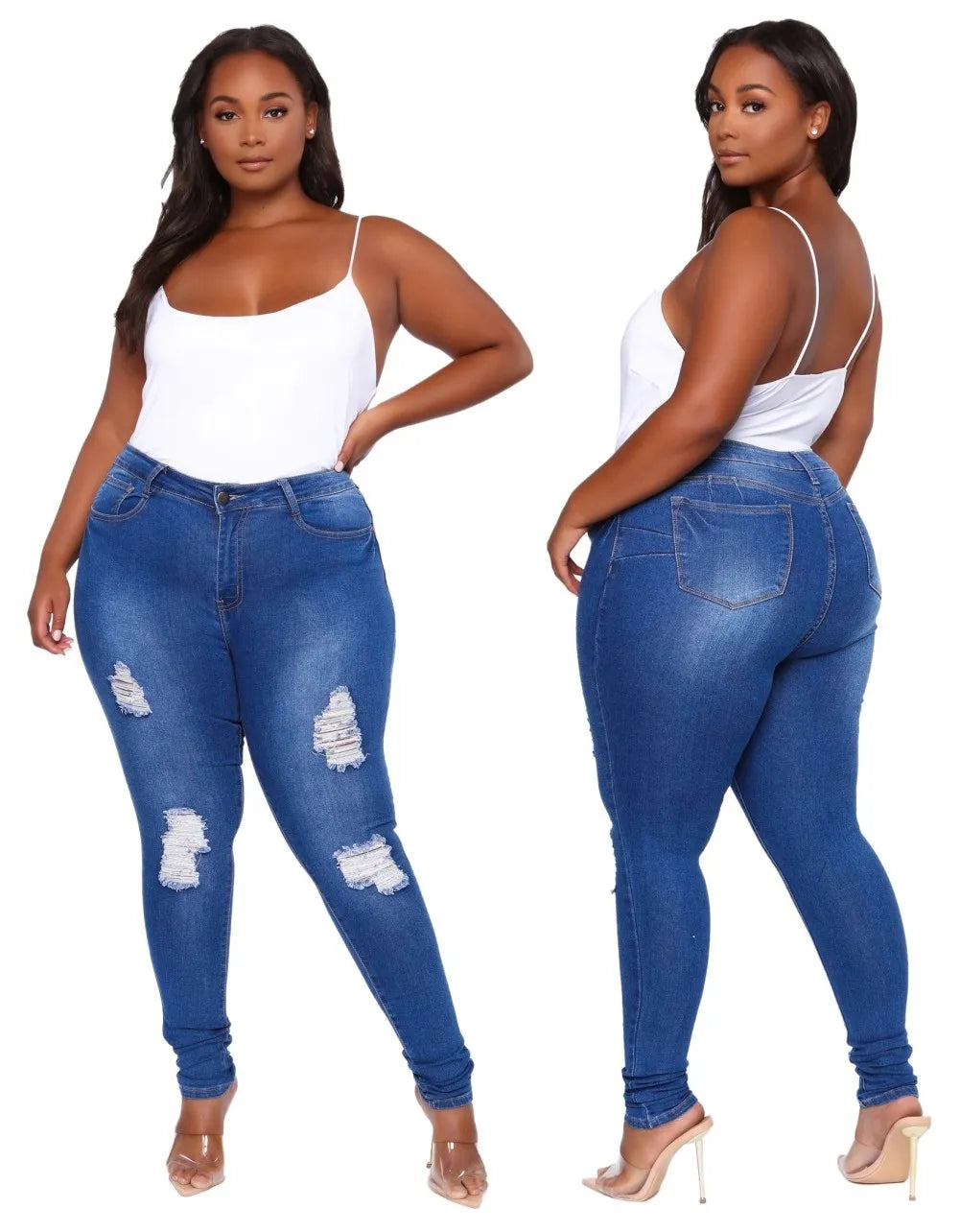 Jean Denim Taille Haute