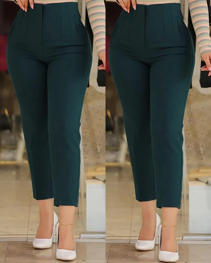 Pantalon Décontracté Uni pour Femme