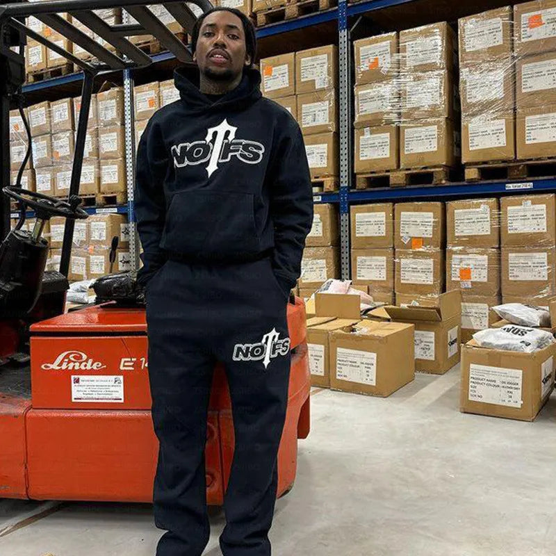 Ensemble Streetwear Imprimé à Capuche