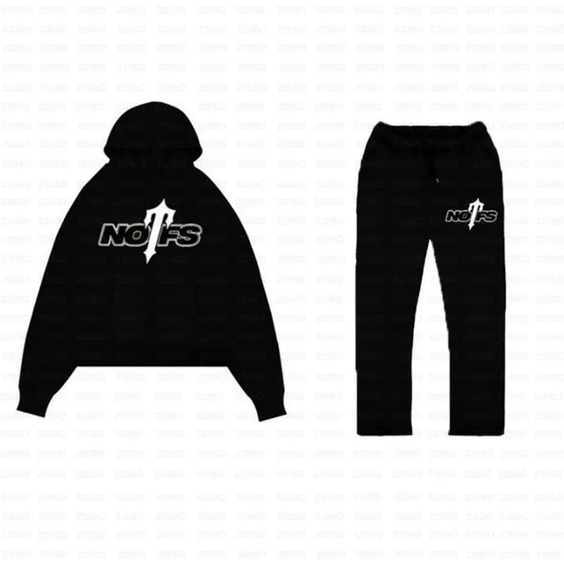 Ensemble Streetwear Imprimé à Capuche