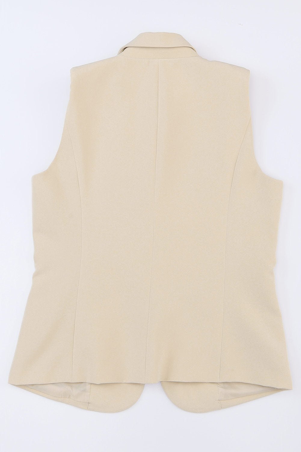 Veste blazer abricot à col à revers, poches et bouton unique