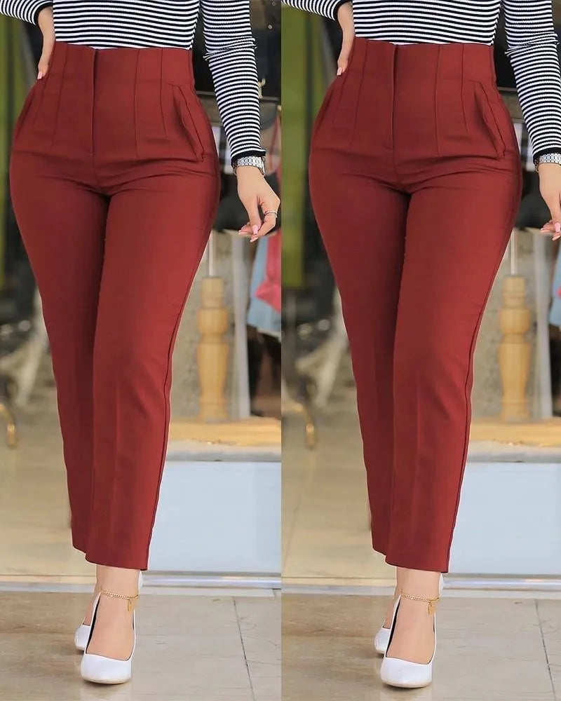Pantalon Décontracté Uni pour Femme