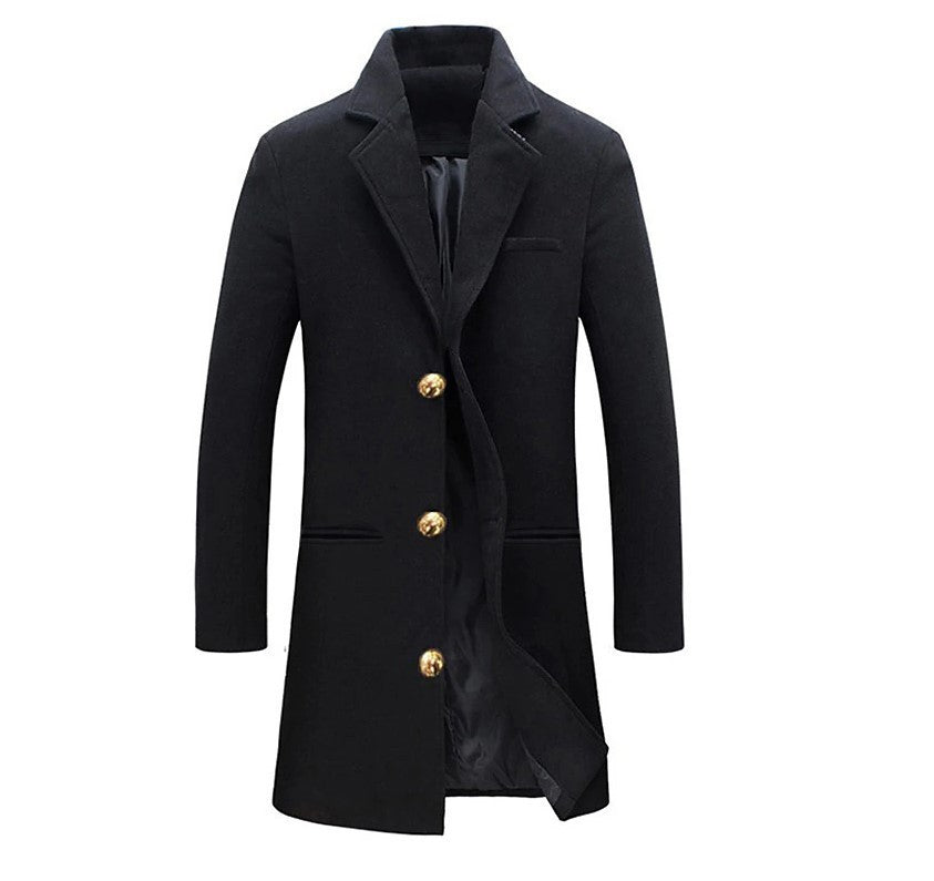 Manteau en Laine Trench mi-long pour Homme