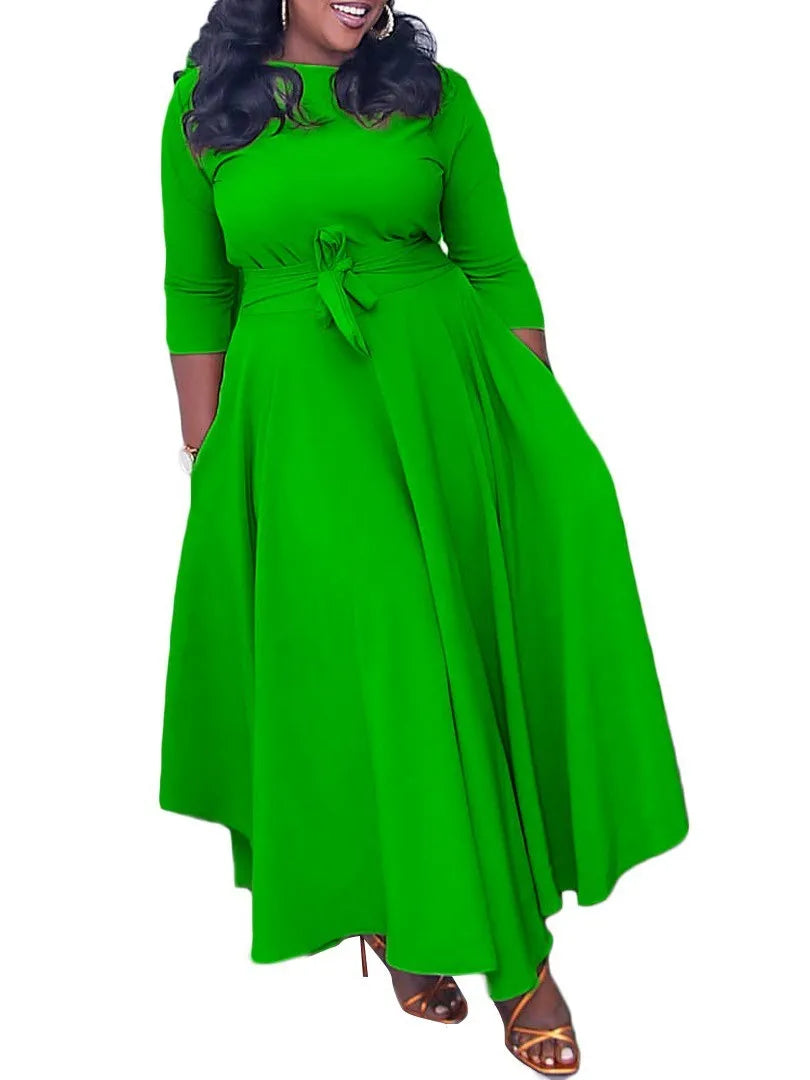 Robe Mi-longue Chic Unie pour Femmes