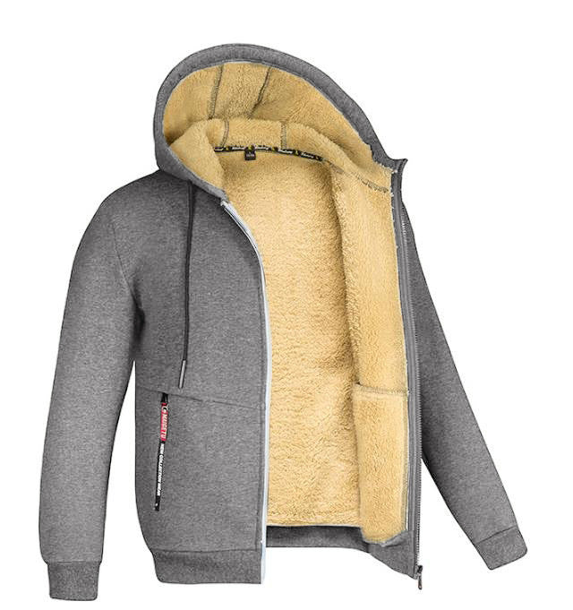 Manteau ample doublé en polaire, tendance et élégant, pour hommes