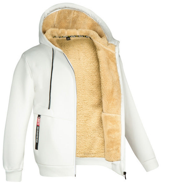 Manteau ample doublé en polaire, tendance et élégant, pour hommes