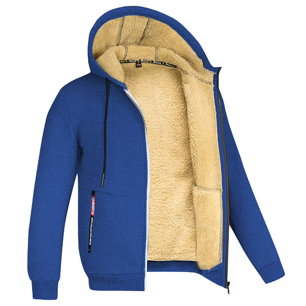 Manteau ample doublé en polaire, tendance et élégant, pour hommes