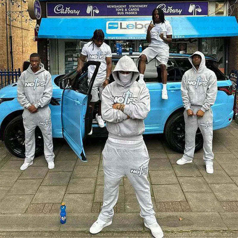 Ensemble Streetwear Imprimé à Capuche