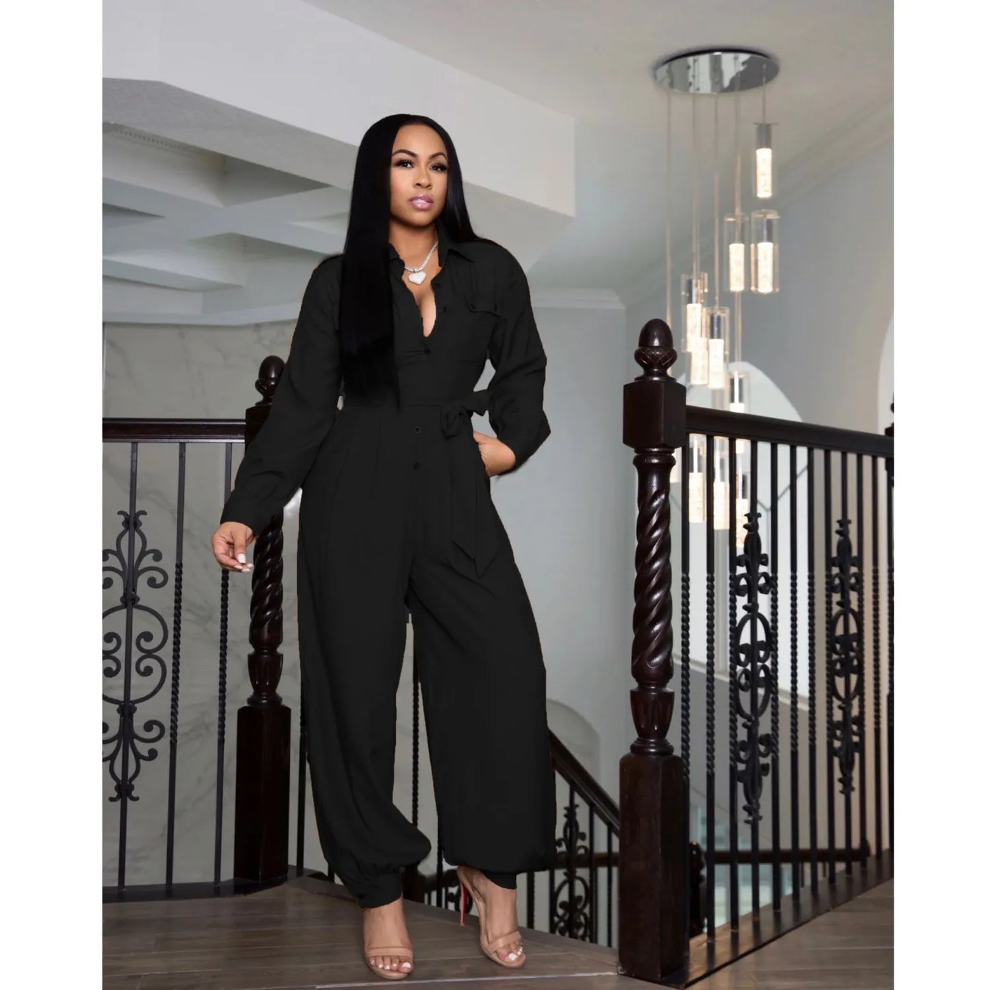 Combinaison Ample Unie Femme