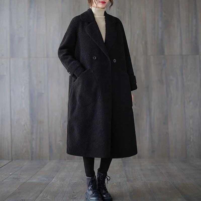 Veste rétro ample pour une tenue élégante d'automne et d'hiver