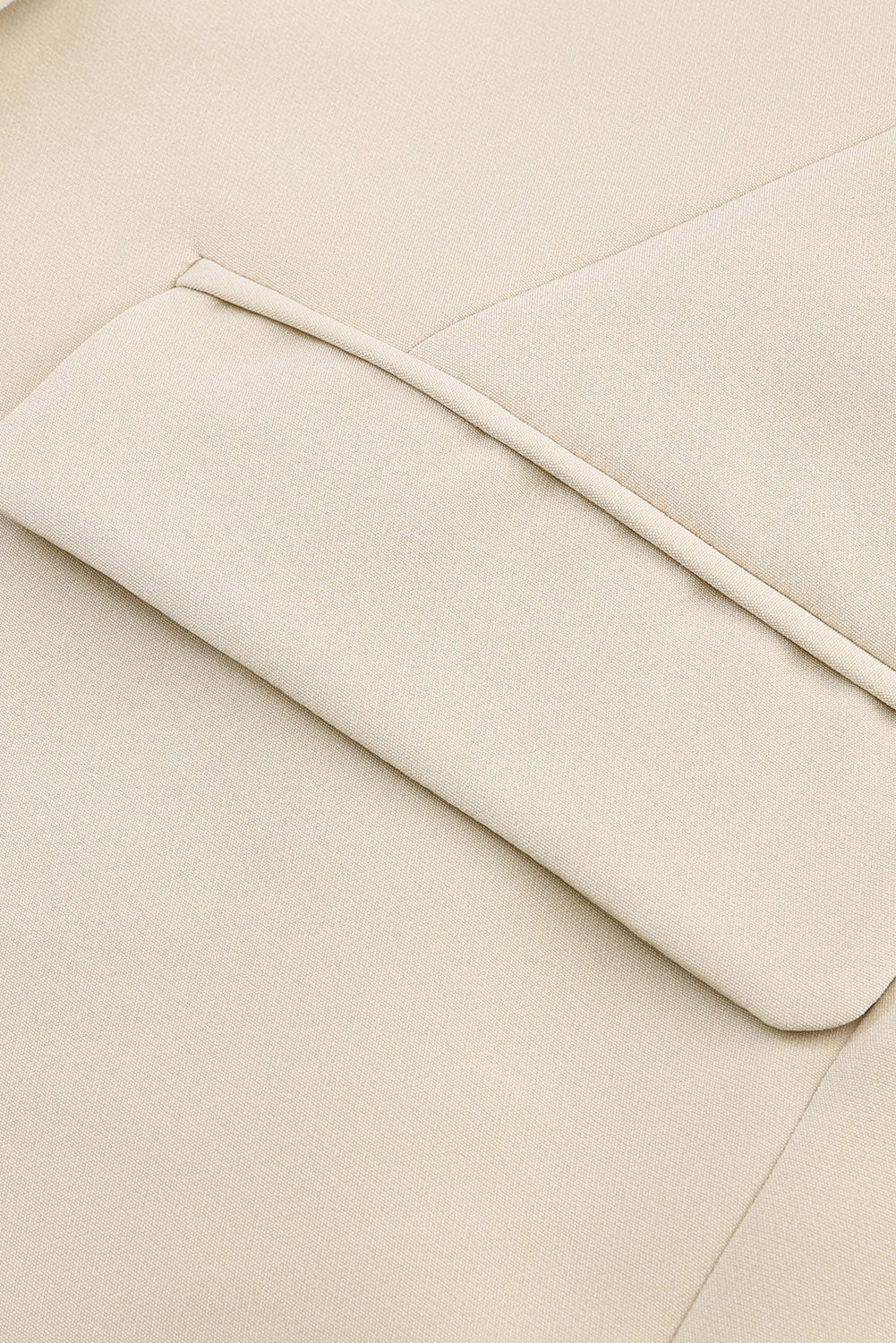 Veste blazer abricot à col à revers, poches et bouton unique