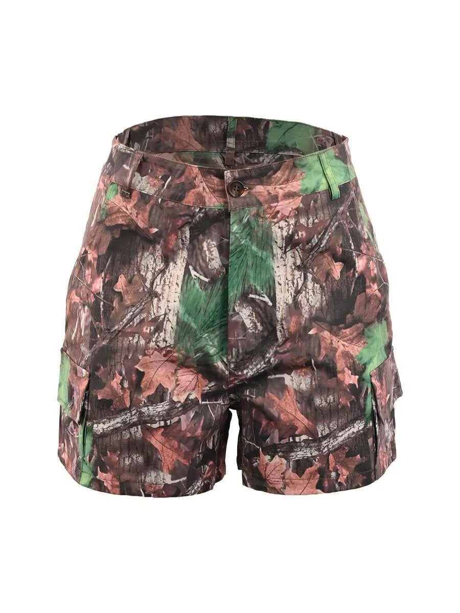 Short Cargo Camouflage Femme