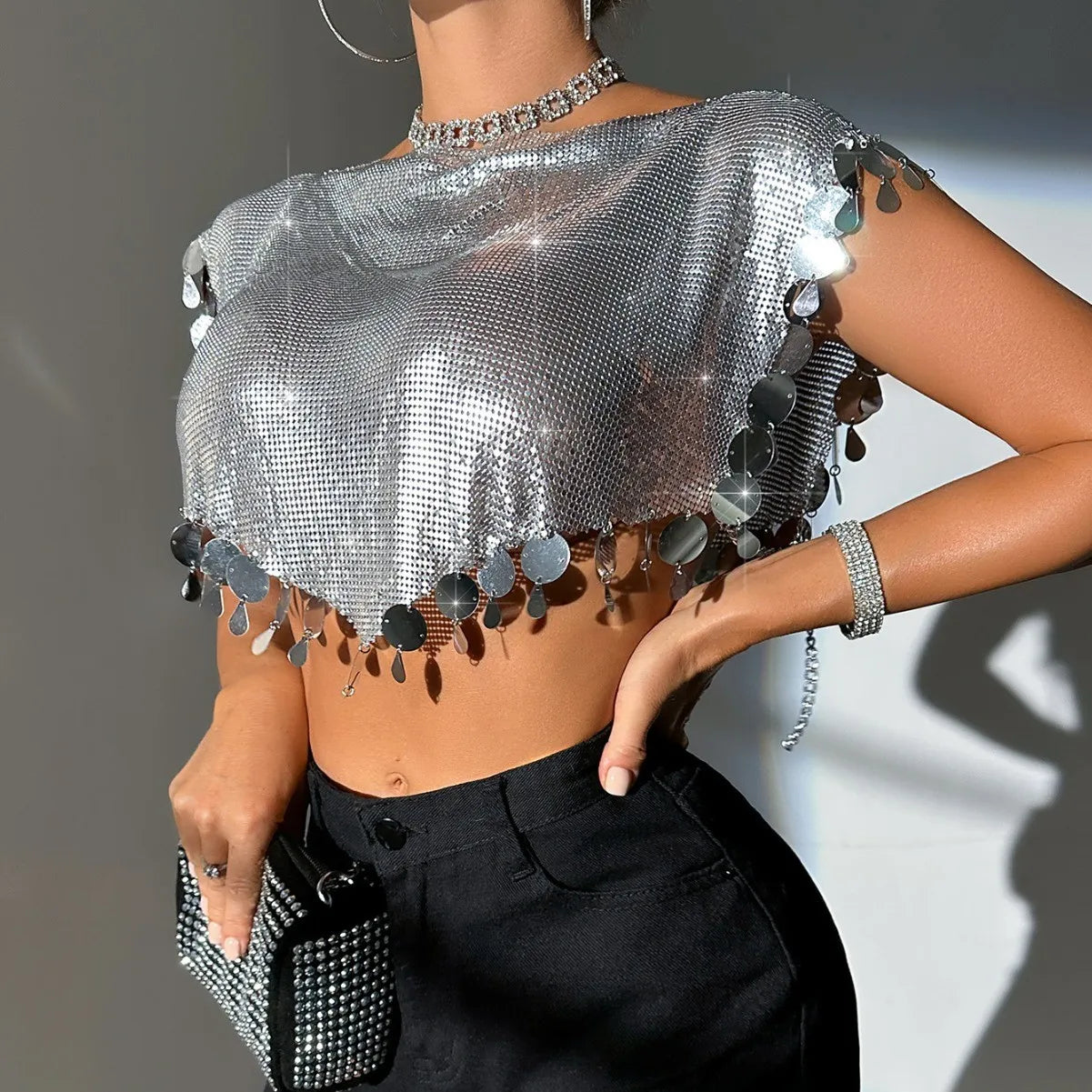 Crop Top Acrylique