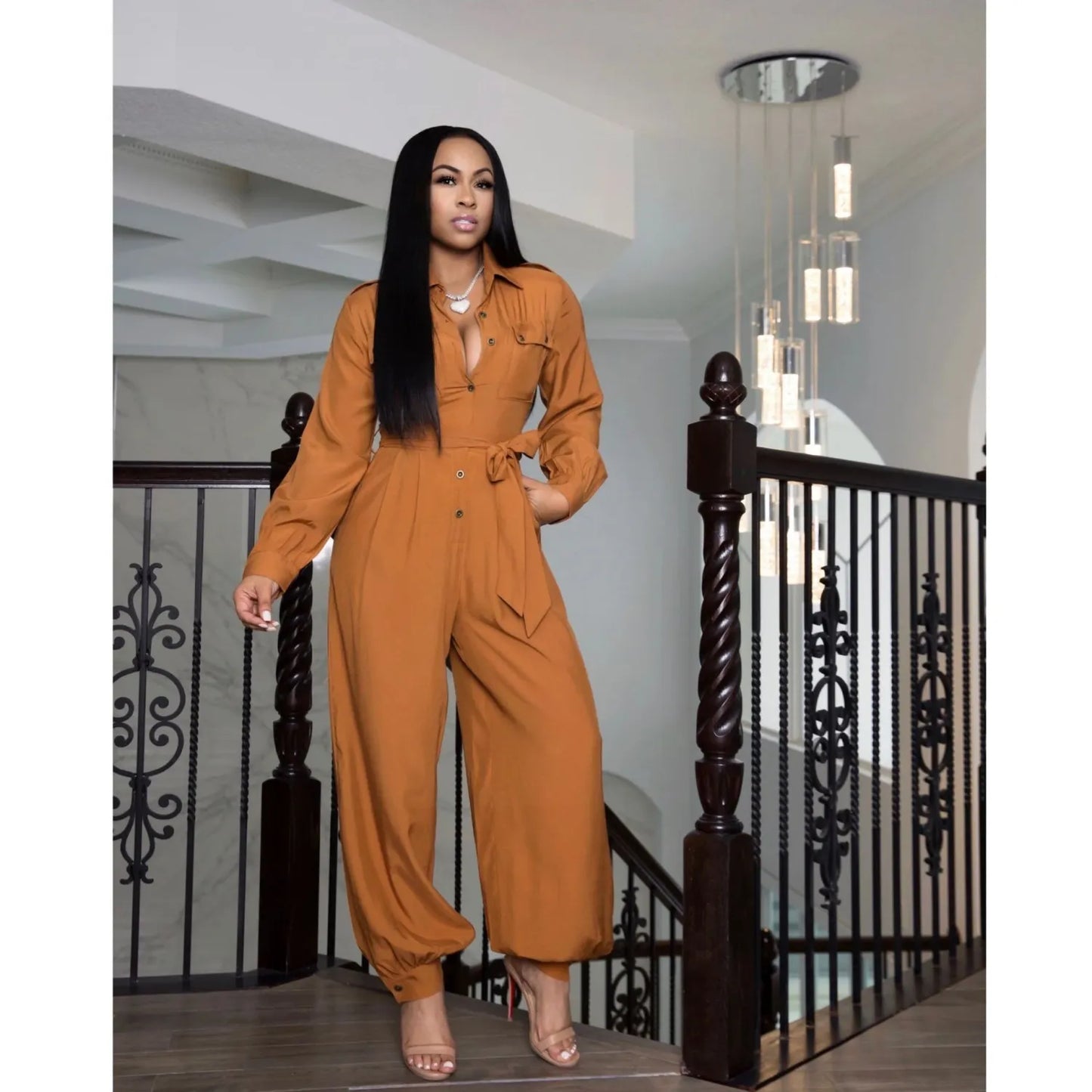 Combinaison Ample Unie Femme