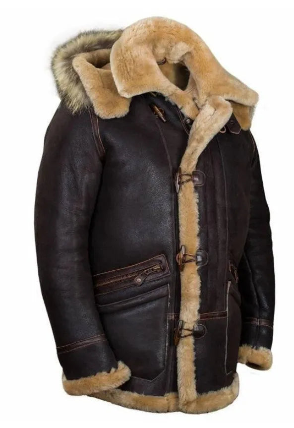 Veste à capuche en fausse fourrure avec poche zippée