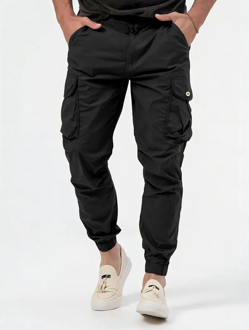 Pantalon Cargo tissé de poche, ceinture en dentelle, couleur unie