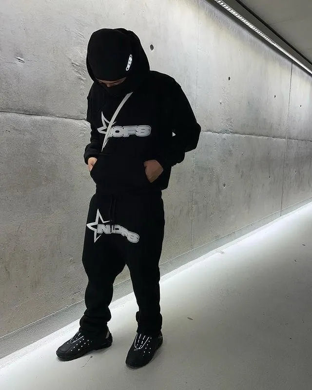Streetwear rétro hip-hop pour hommes.