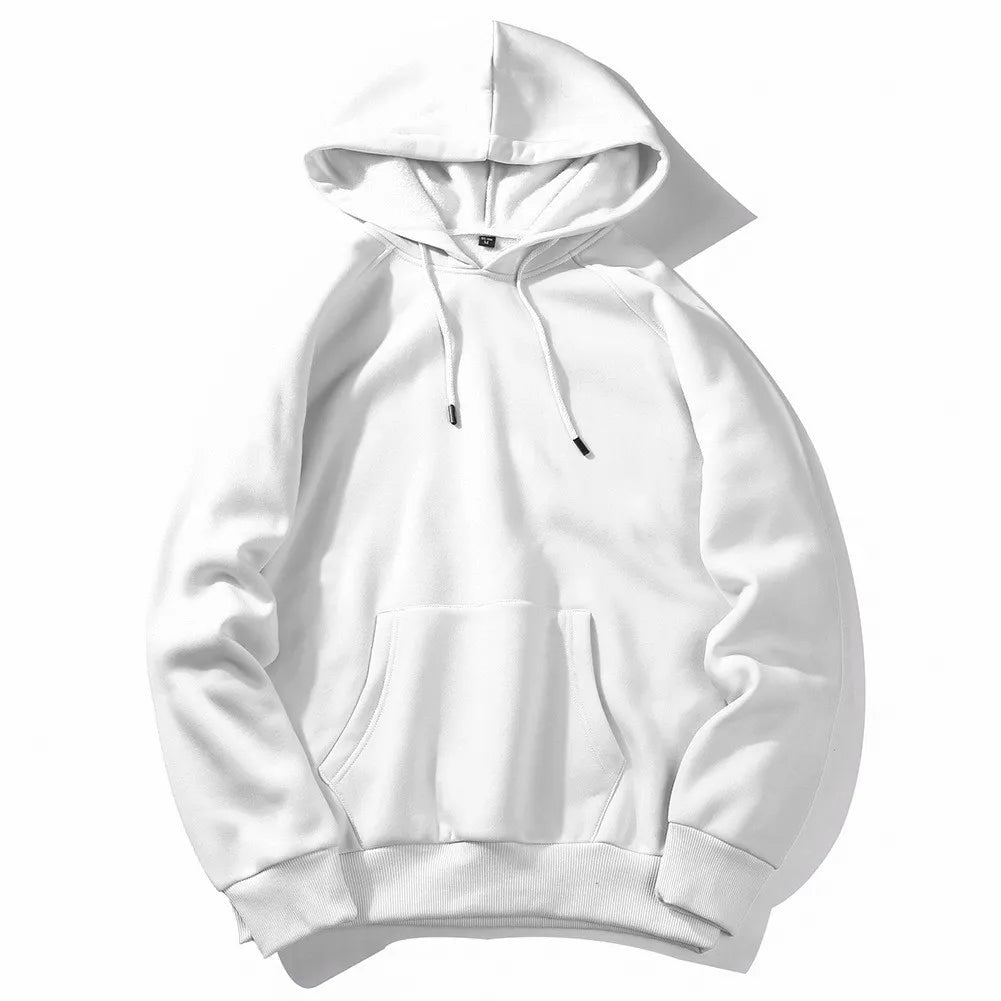 Sweats à capuche à manches longues en molleton uni et ample