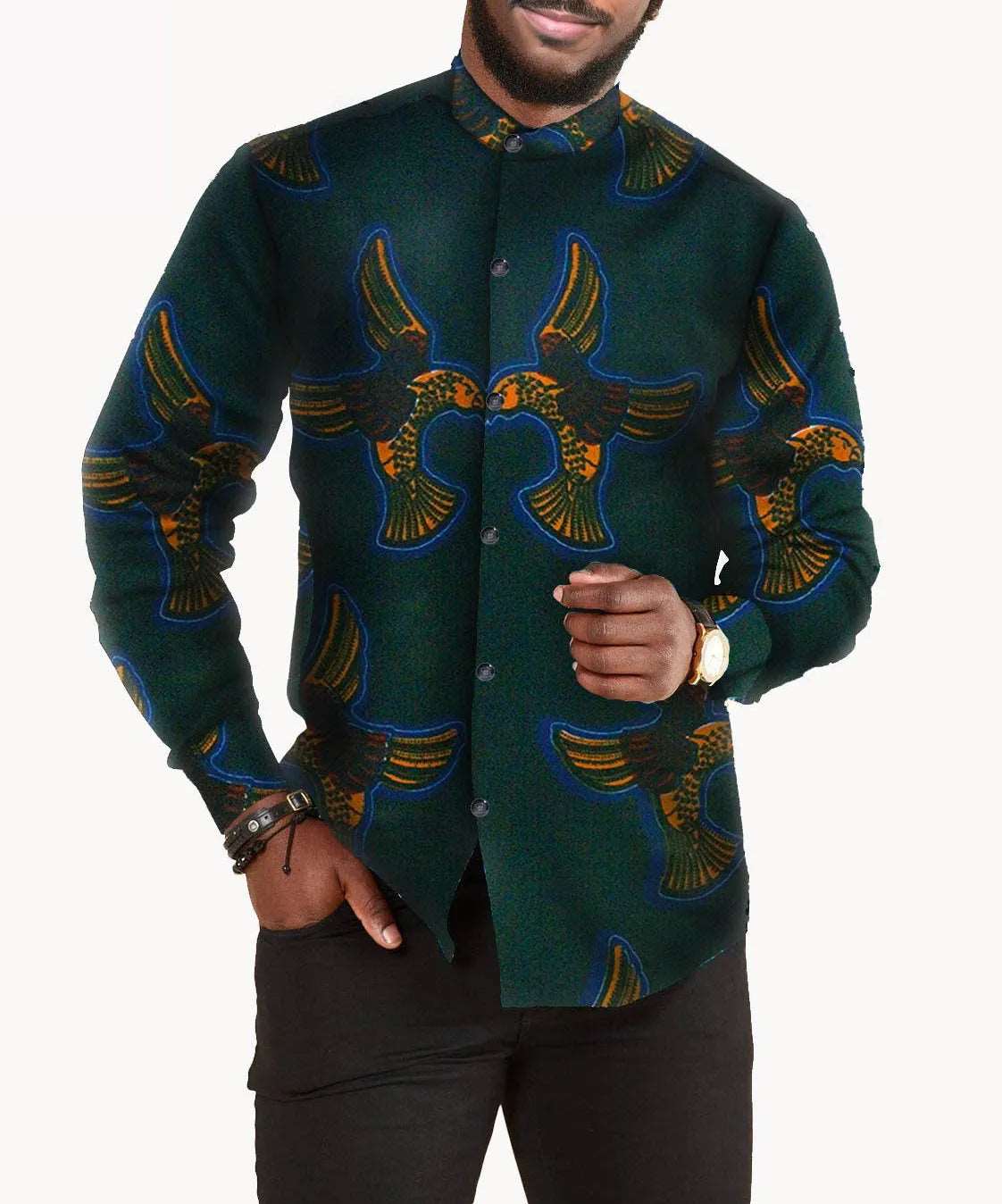 Chemise homme full coton batik imprimé africain
