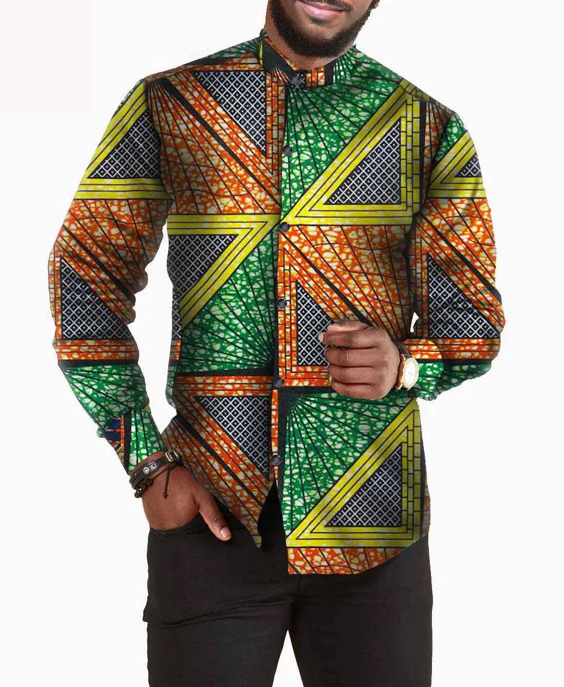 Chemise homme full coton batik imprimé africain