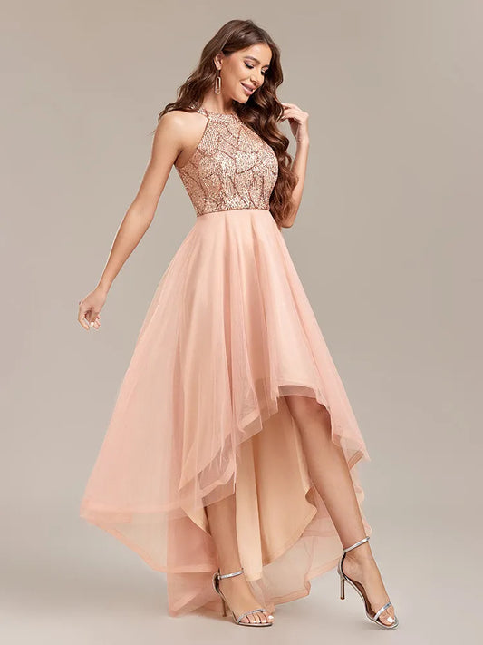 Robe soirée sans manches à sequins, Renée Fashion