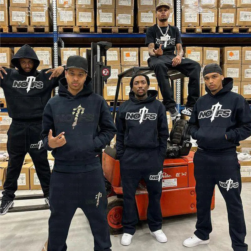 Ensemble Streetwear Imprimé à Capuche
