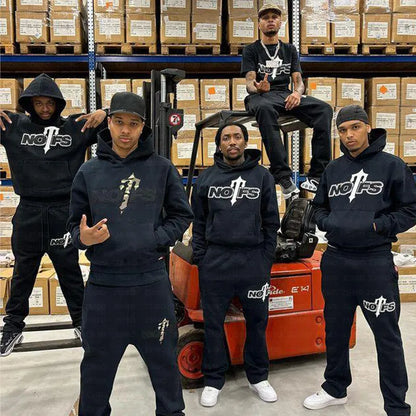 Ensemble Streetwear Imprimé à Capuche