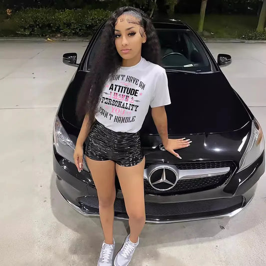 T-shirt tendance à manches courtes avec imprimé cartoon
