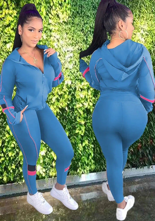deux pièces sport chic pour femme, conçue pour l'automne et l'hiver