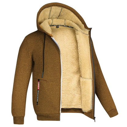 Manteau ample doublé en polaire, tendance et élégant, pour hommes