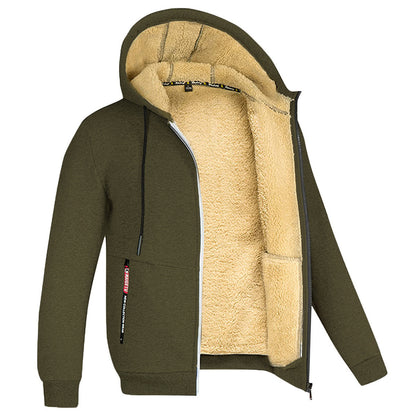 Manteau ample doublé en polaire, tendance et élégant, pour hommes