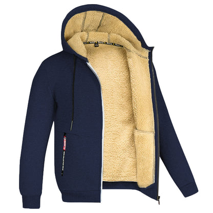 Manteau ample doublé en polaire, tendance et élégant, pour hommes