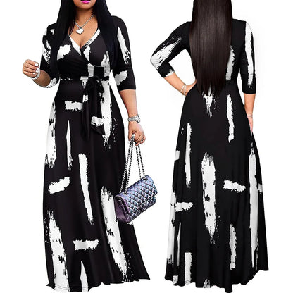 Robe longue élégante  imprimé