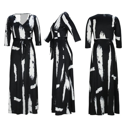 Robe longue élégante  imprimé
