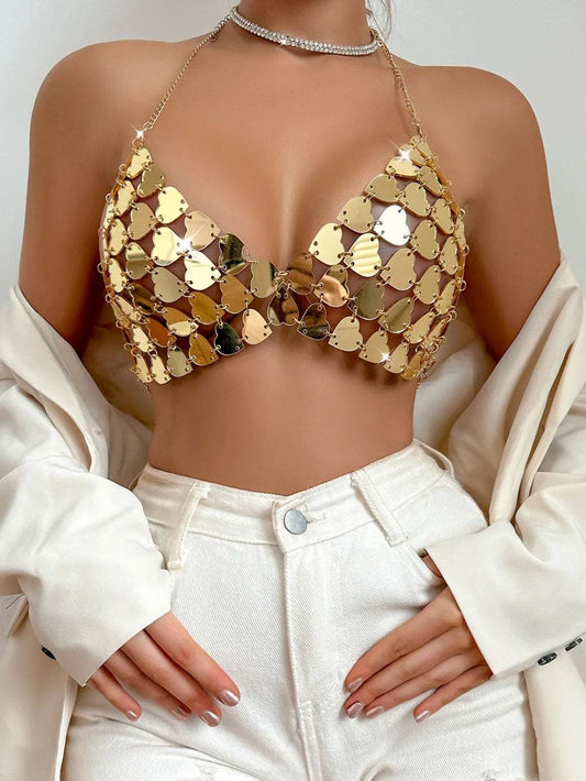Crop top avec Col Halter et Bretelles