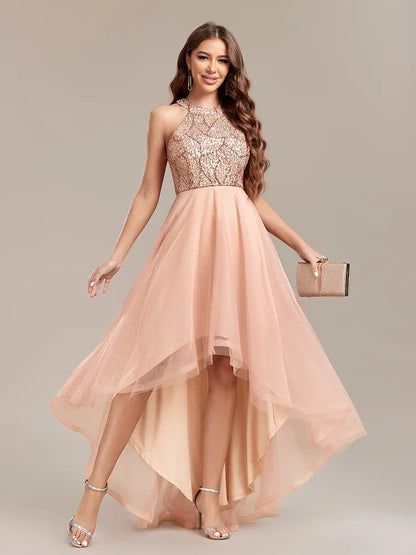 Robe soirée sans manches à sequins, Renée Fashion