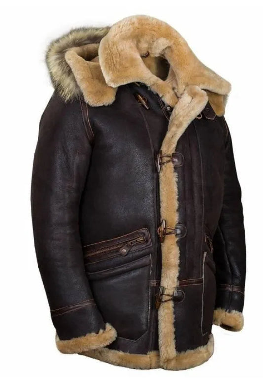 Veste à capuche en fausse fourrure avec poche zippée